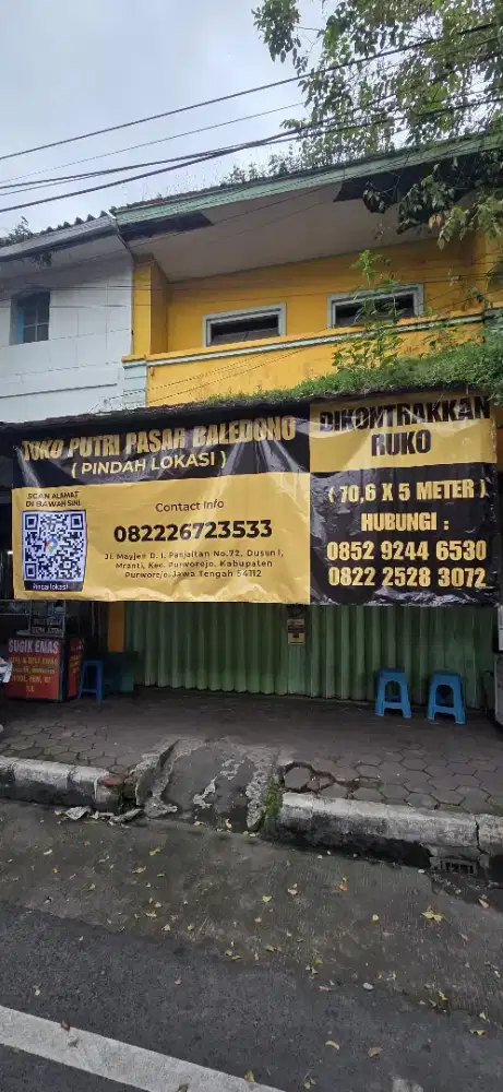 DIKONTRAKAN RUKO DAN KIOS DI PASAR BALEDONO