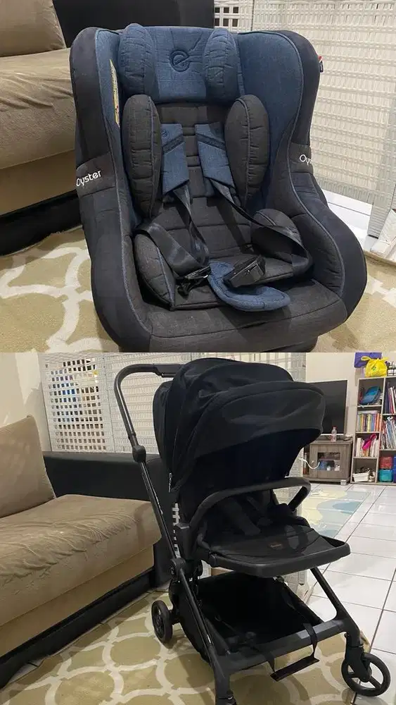 JUAL PRELOVED CARSEAT OYSTER DAN STROLER COCOLATTE CONVERTZ