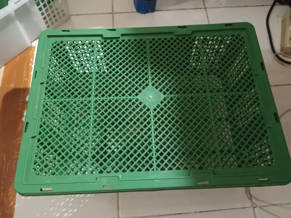 KERANJANG PLASTIK BEKAS BUAH, PLASTIK TEBAL, UKURAN 49X35X16 CM