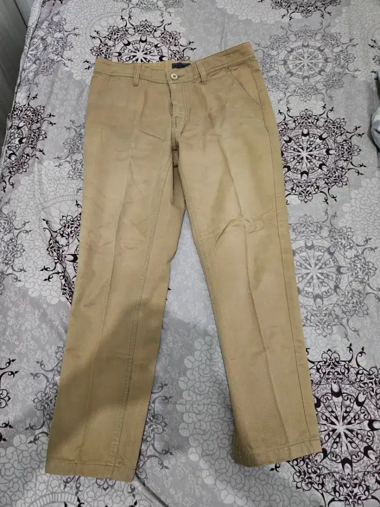 (preloved) celana panjang merk malibu coklat muda