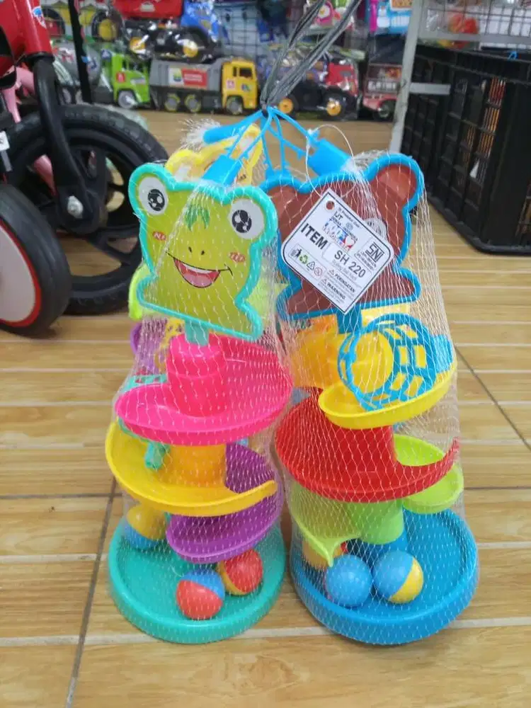 mainan anakk rotating rolling ball 3 set