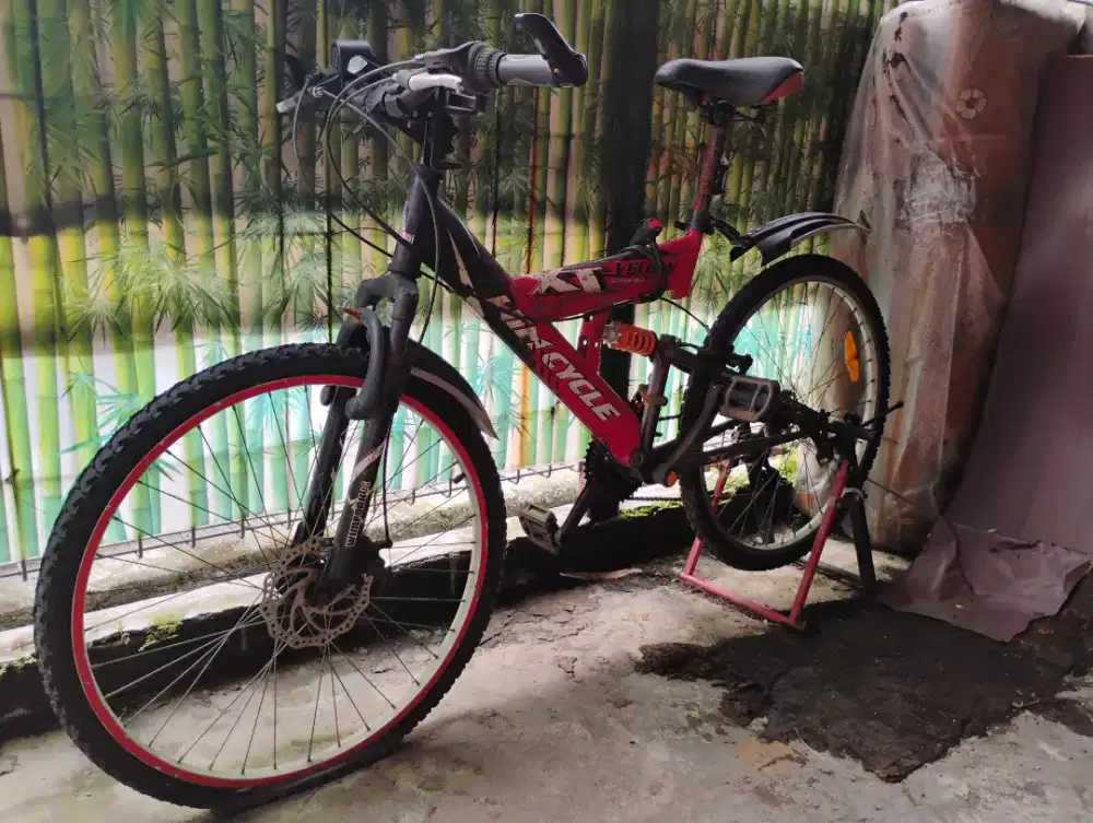 MTB Wim Cycle shock depan & tengah Ring 26