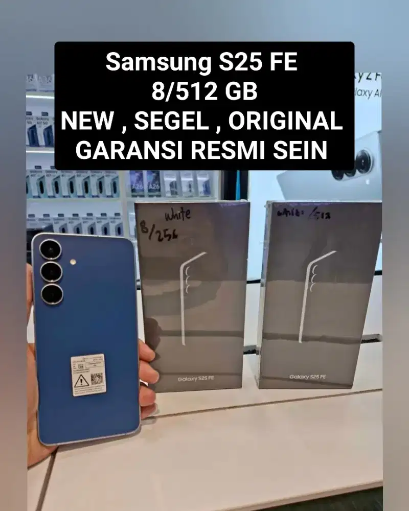 9,9‼️ 8/512gb Samsung S25 FE
NEW, SEGEL,BISA KREDIT
GARANSI RESMI SEIN