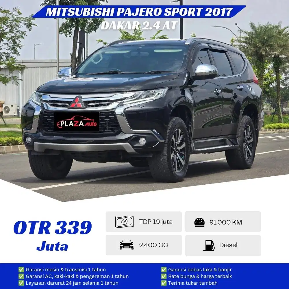 Mitsubishi Pajero Sport 2017
Dakar 2.4 AT (Ready 2 unit) DP 19jt
