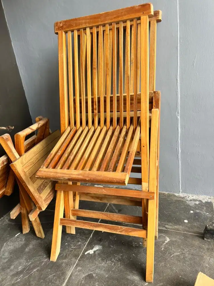 Kursi  meja lipat kayu