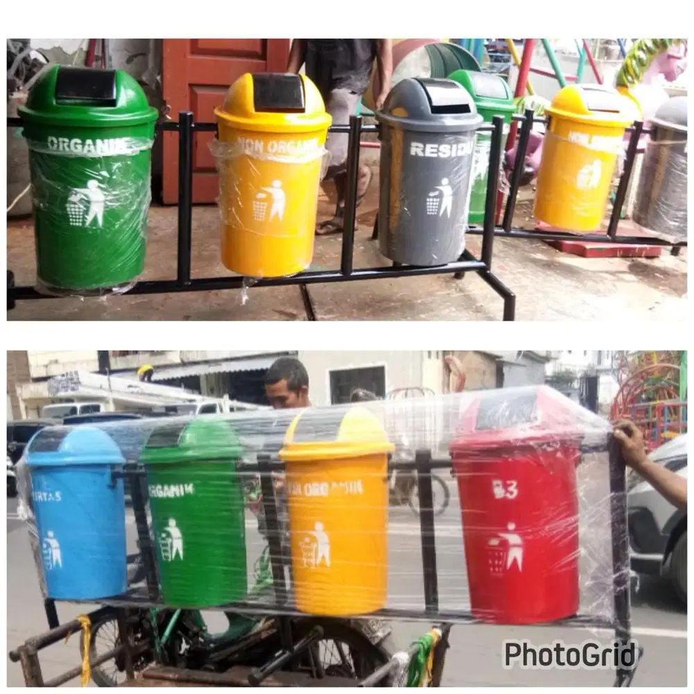 Tong sampah organik dan non organik (bs antr skitr medan)