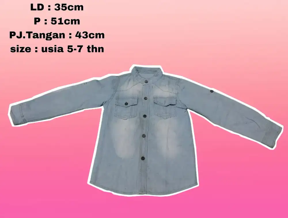 Kemeja anak bahan levis