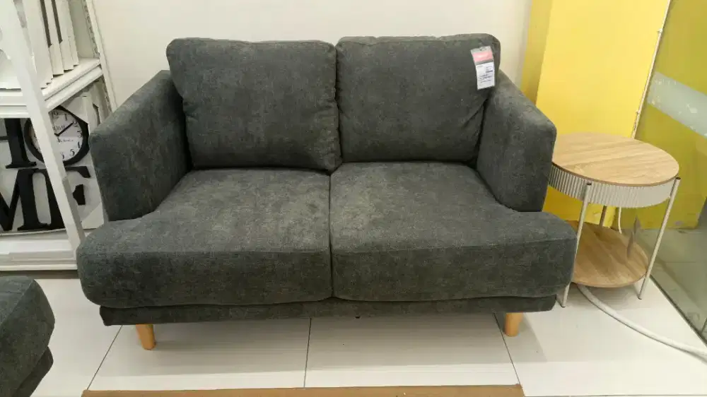 Zuko Sofa Fabric 2 Seater Grey