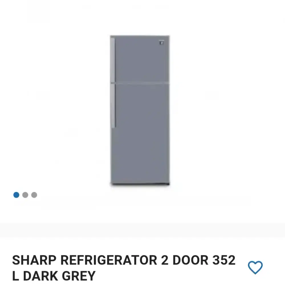 SHARP REFRIGERATOR 2 DOOR 352L DARK GREY