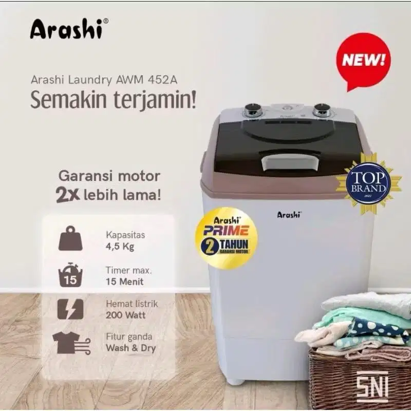 Mesin Cuci Portable Arashi AWM A2