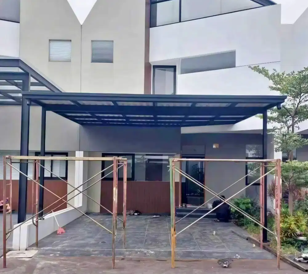 Pasang kanopi hollow atap alderon