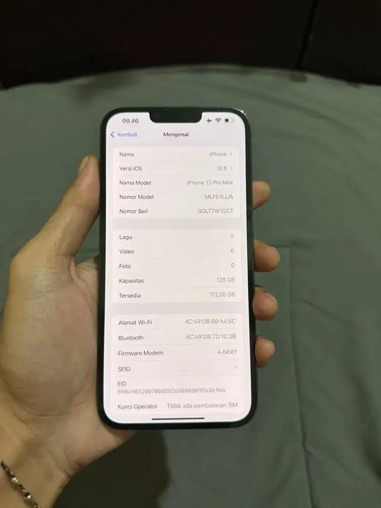 Iphone 13 pro max 128 Beacukai