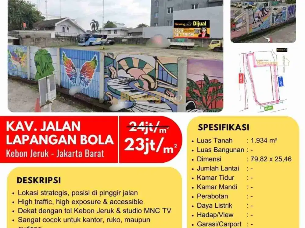 Dijual kavling RCTI jakarta barat