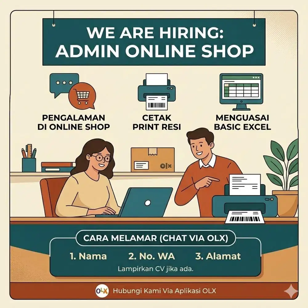 Lowongan Admin Online Shop