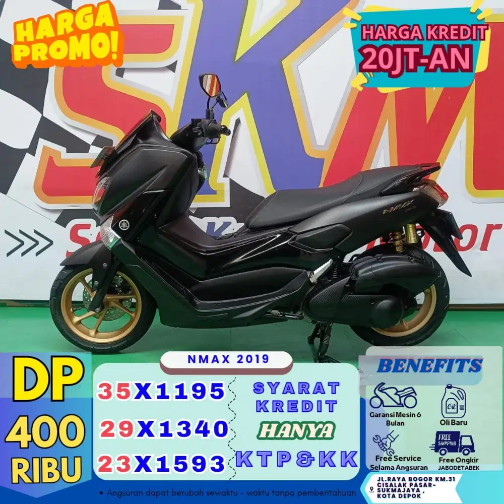 NMAX 2019 DP400 SYARAT HANYA KK DAN KTP CASH/CREDIT