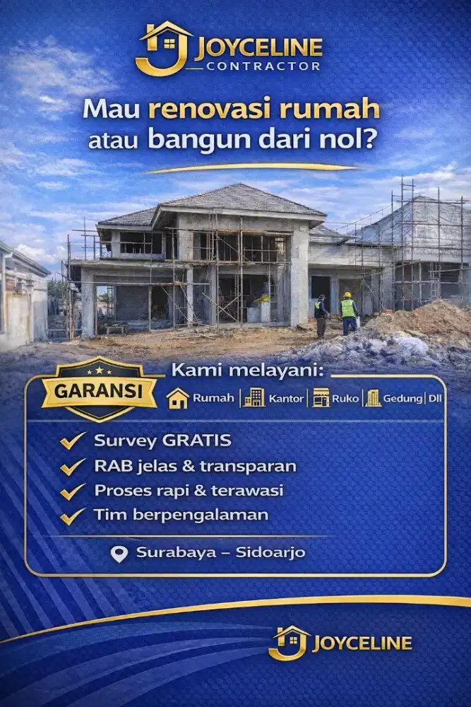 Jasa Renovasi dan Bangun Bangunan Baru Murah RAB Jelas dan Gratis