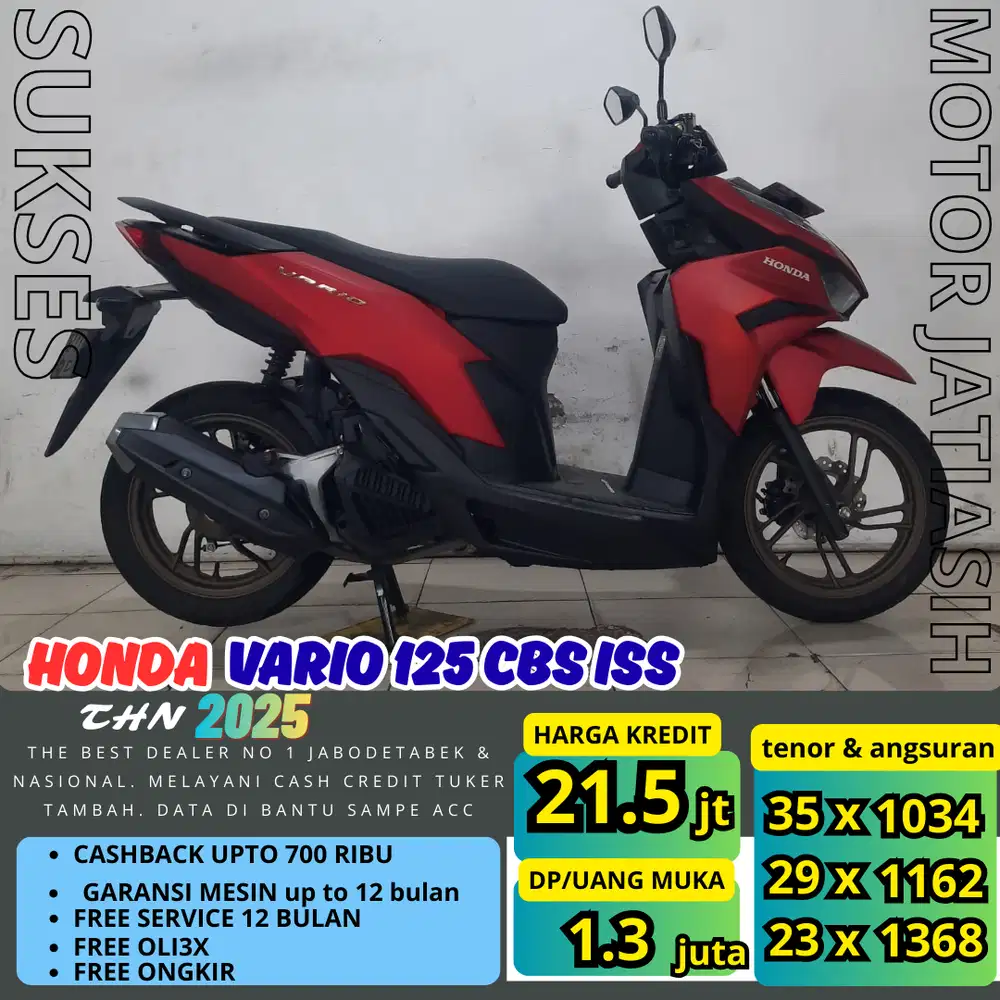 PROMO (SUKSES MOTOR) ANGSURAN TERMURAH DP HONDA VARIO 125 CBS ISS 2025