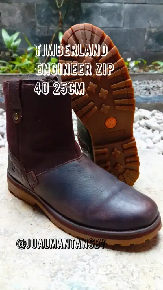 TIMBERLAND Engineer Zip Brown Leather NON SAFETY