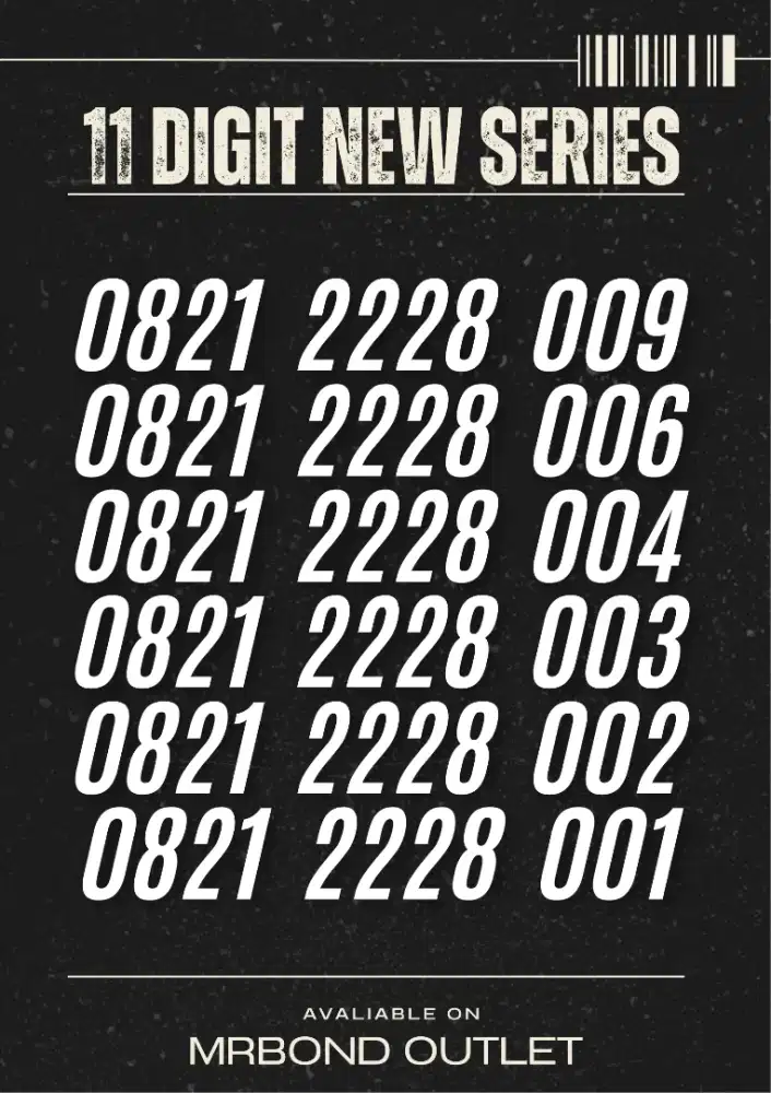 NOMOR CANTIK SIMPATI 11 DIGIT NEW SERIES KARTU PERDANA TELKOMSEL