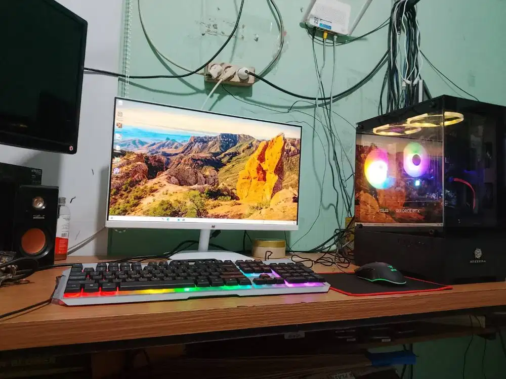 1 Set PC core i7 + RTX 3050 + view sonic 24 inch