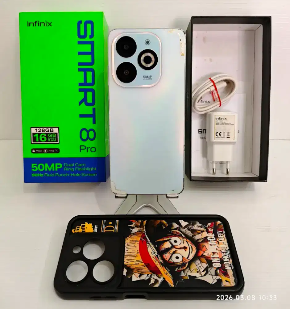 Infinix smart 8 pro 4G 8/128 Gb Mulus 90% Fullsey Original bs TT/BT