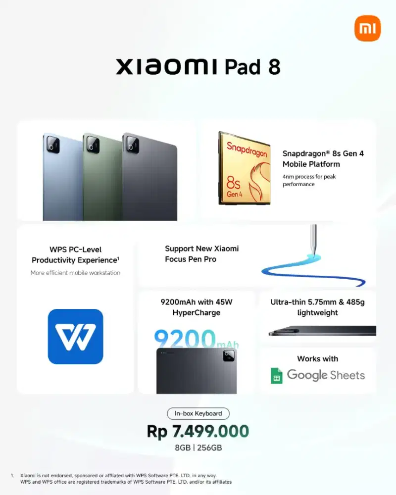 Xiaomi pad 8 Series