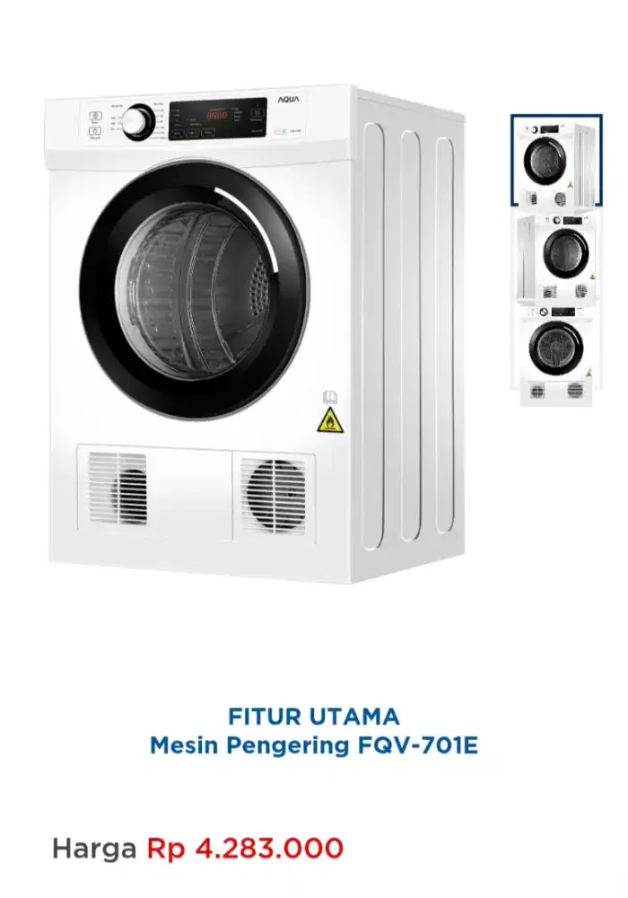 MESIN PENGERING Merk Aqua KONDISI BARU TIDAK PERNAH DIPAKAI