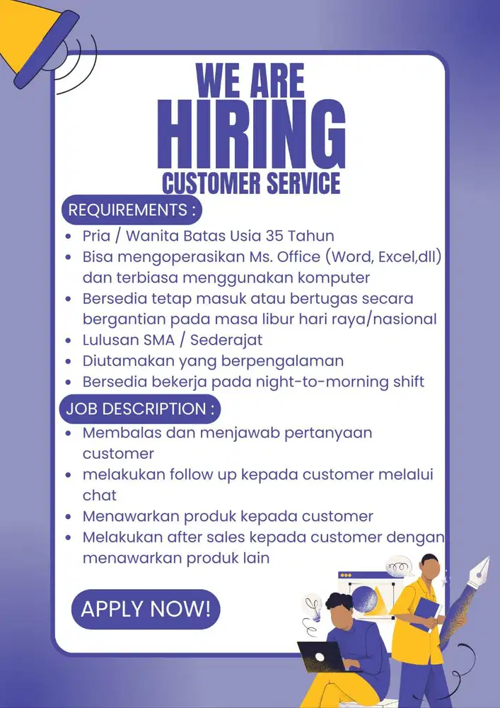 Lowongan Pekerjaan Customer Service