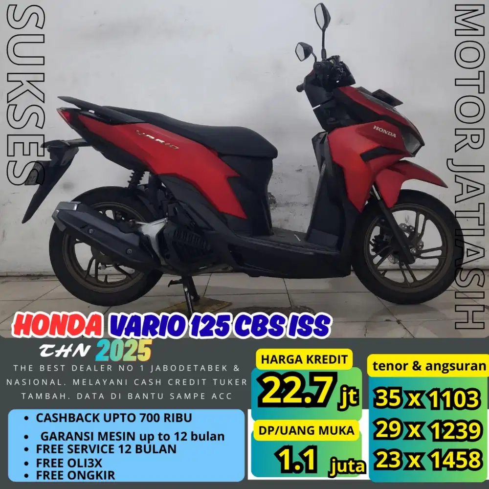 PROMO (SUKSES MOTOR) ANGSURAN TERMURAH DP HONDA VARIO 125 CBS ISS 2025