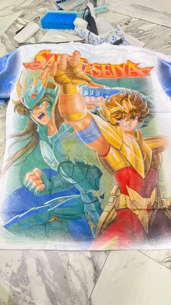 kaos saint seiyya warna putih