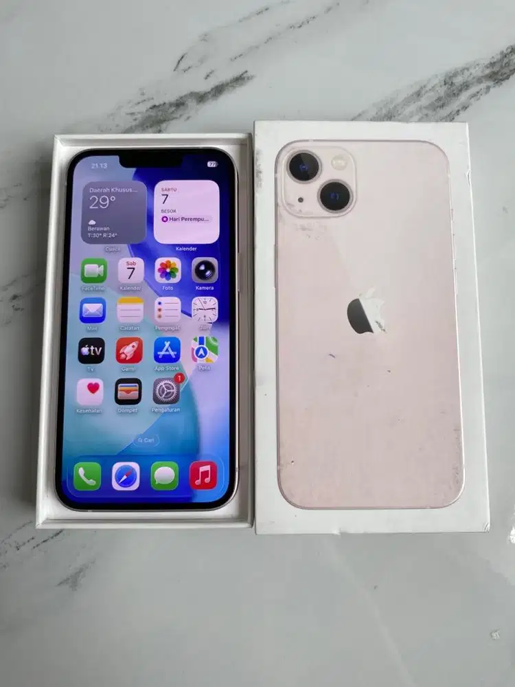 Iphone 13 128gb pink bh 85 ID/A resmi indo