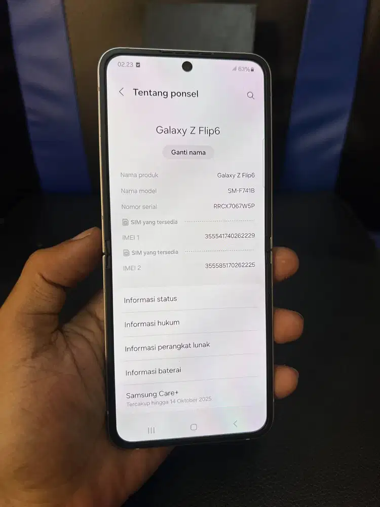 samsung z flip 6 256gb sein lengkap