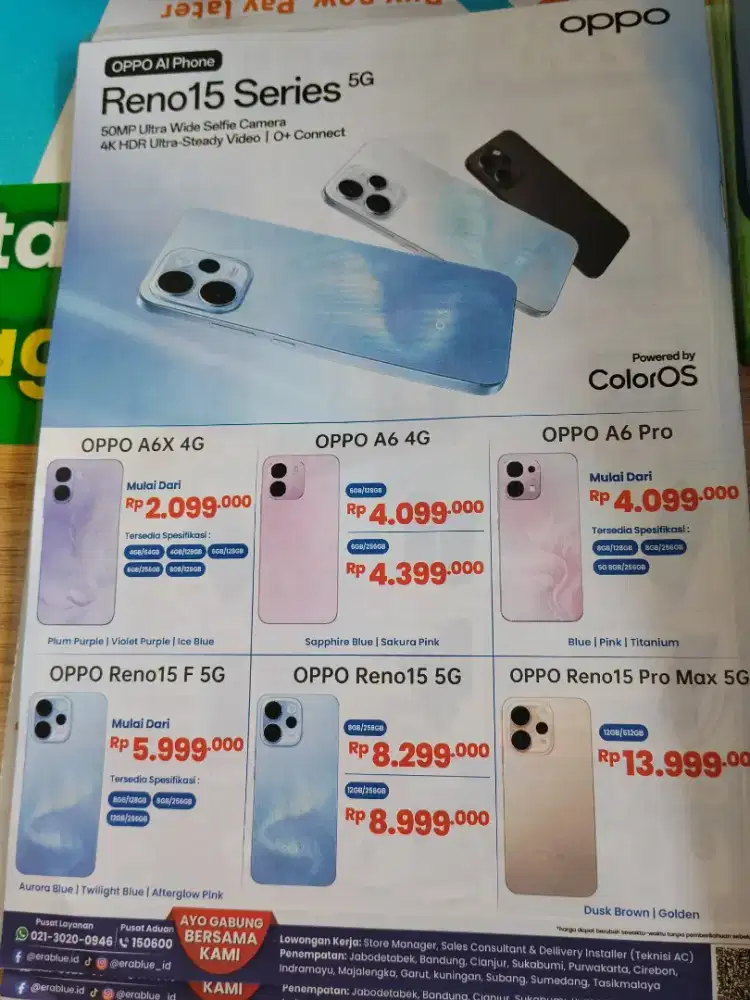 Promo cicilan Handphone Oppo Reno Series