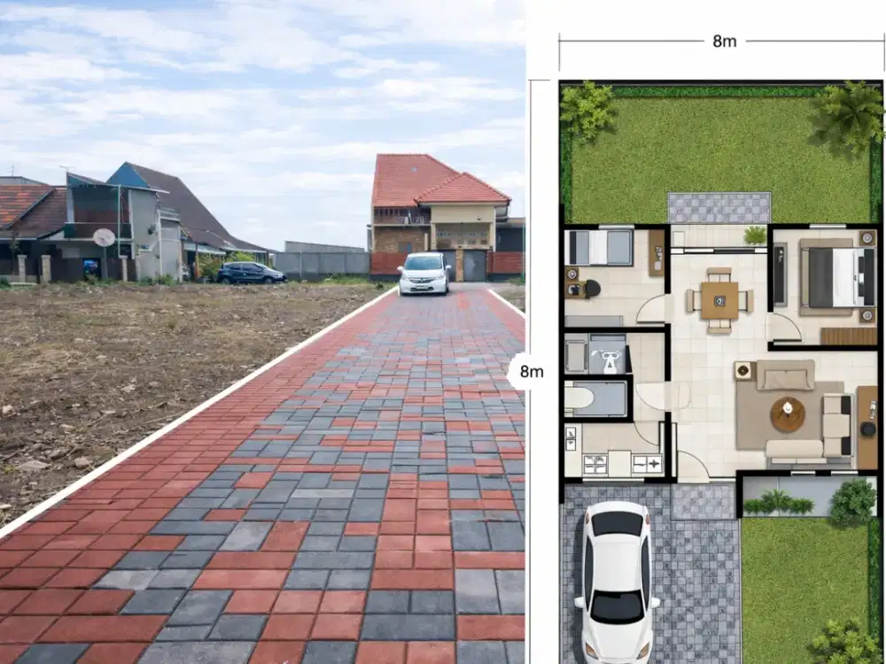 Tanah SHM Luas Idean Bangun Rumah, Dekat Pemda Sleman JL.Magelang