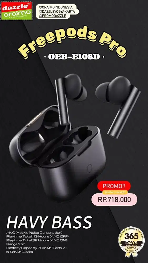 TWS Oraimo Freepods Pro