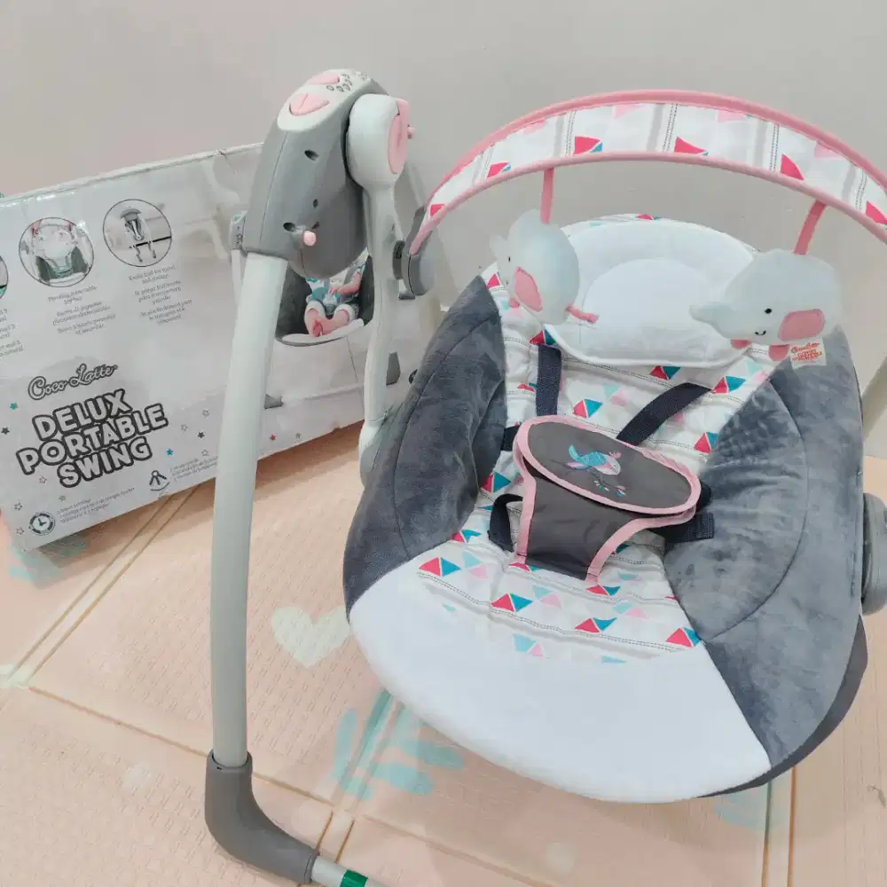 Cocolatte Delux Portable Swing (Pink) / Ayunan Bayi Otomatis (Pink)