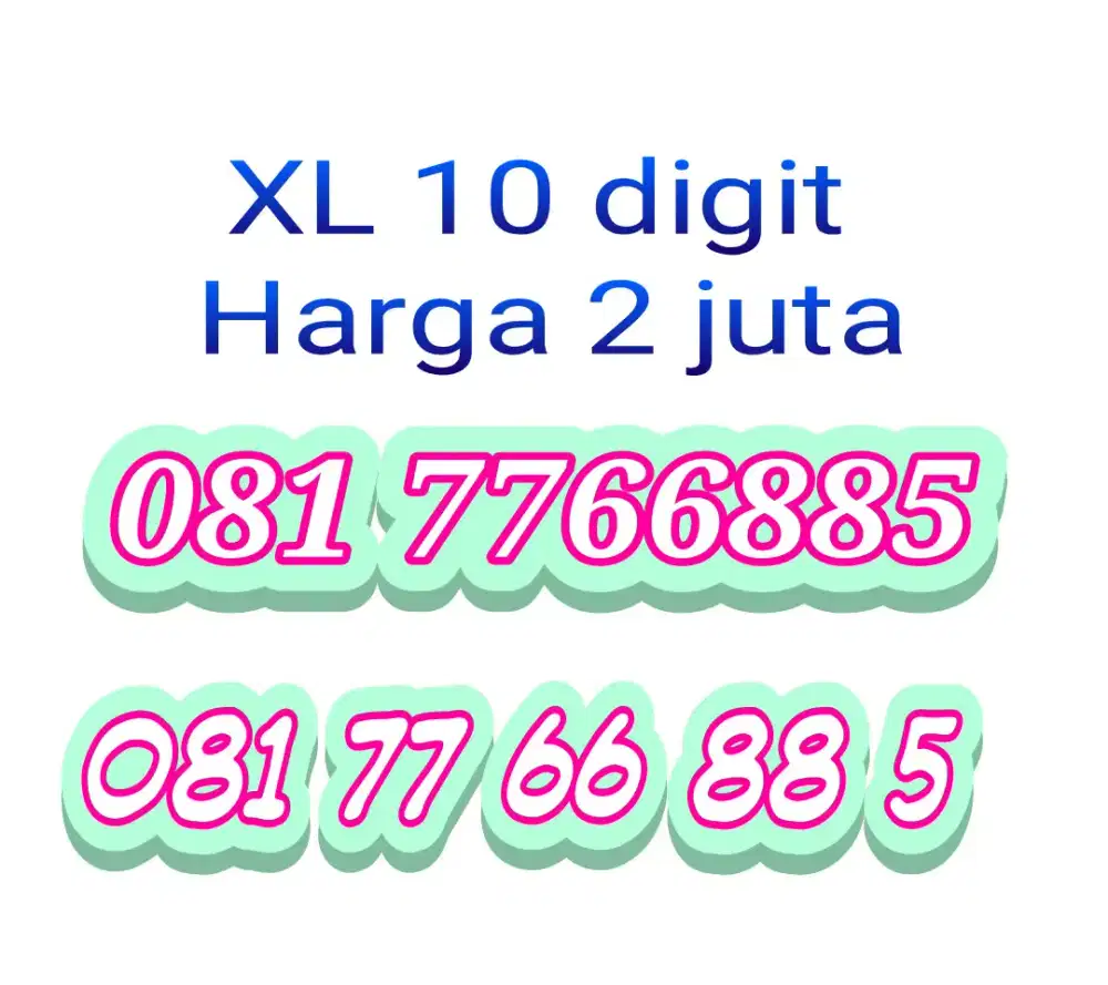Kartu perdana Nomor  Cantik XL 10 digit