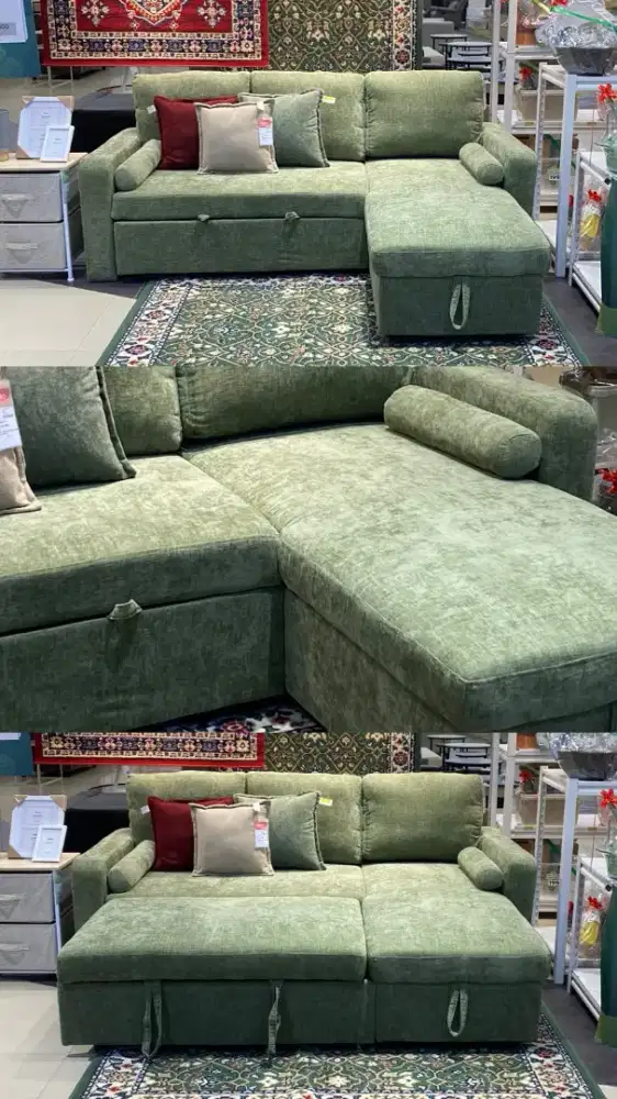 Sofa Bed Sudut Selma Markus Fabric – Multifungsi & Nyaman