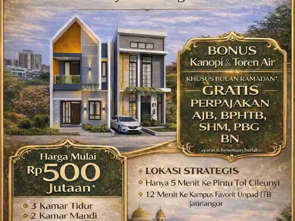 [HOT] Rumah 2 Lantai Murah Pembayaran Syariah Lokasi Strategis Cileunyi - Bandung Timur