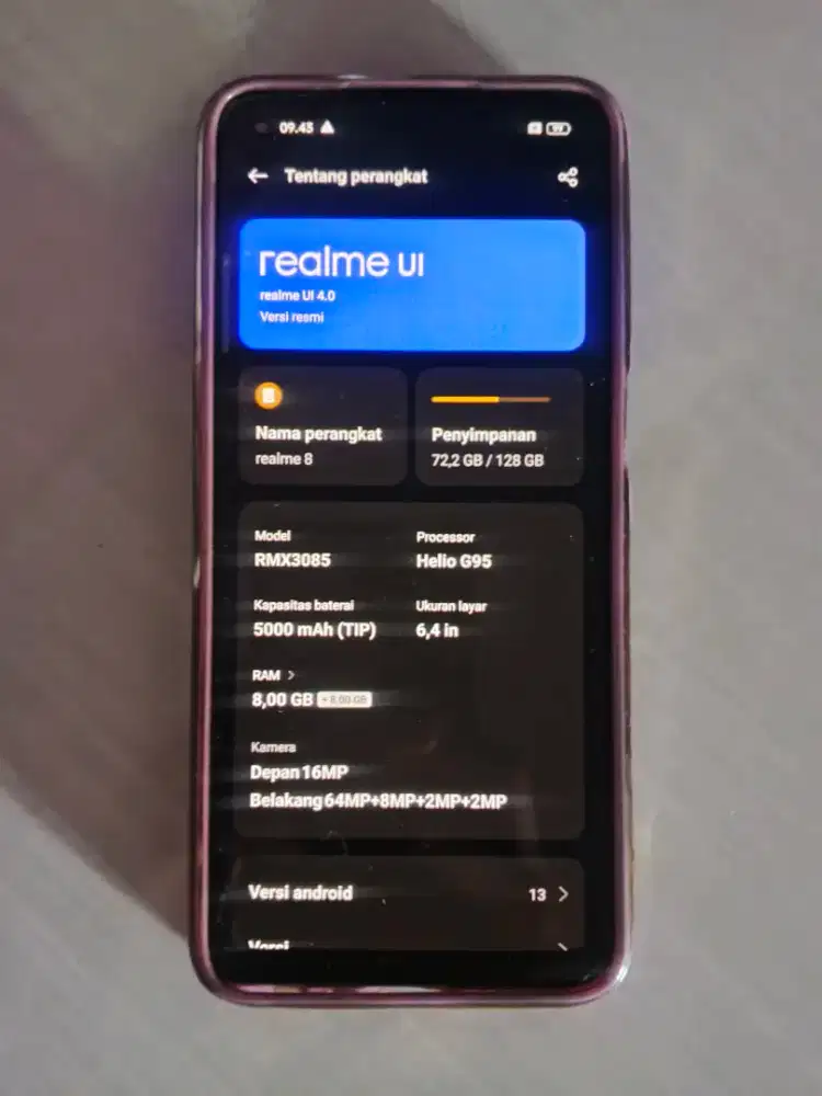 Realme 8 RAM 8GB+8GB/ ROM 128GB