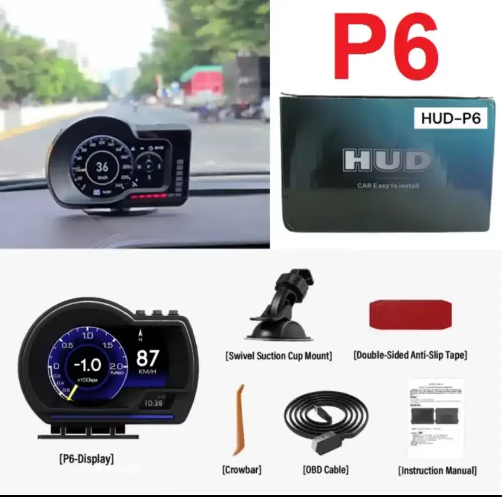 Scaner OBD2 HUD-P6