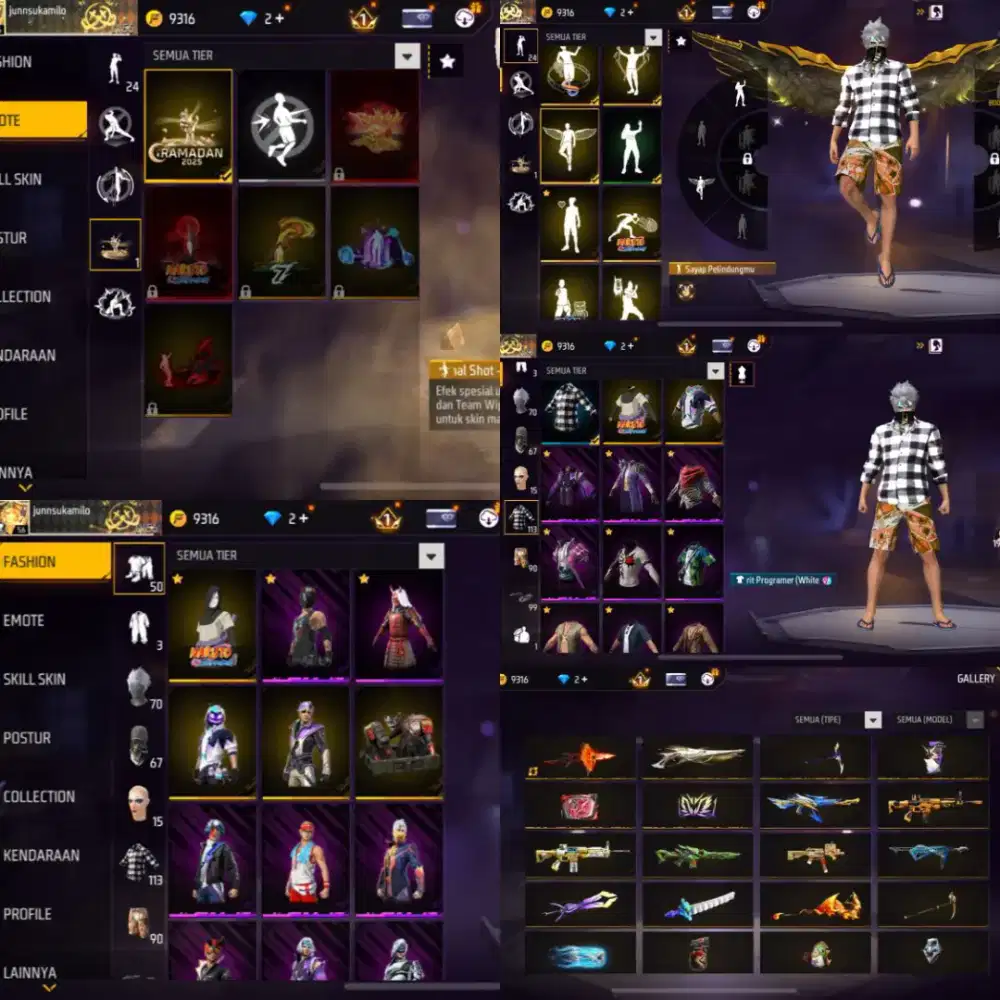 Jual akun ff murah meriah yg minat lansung inbok