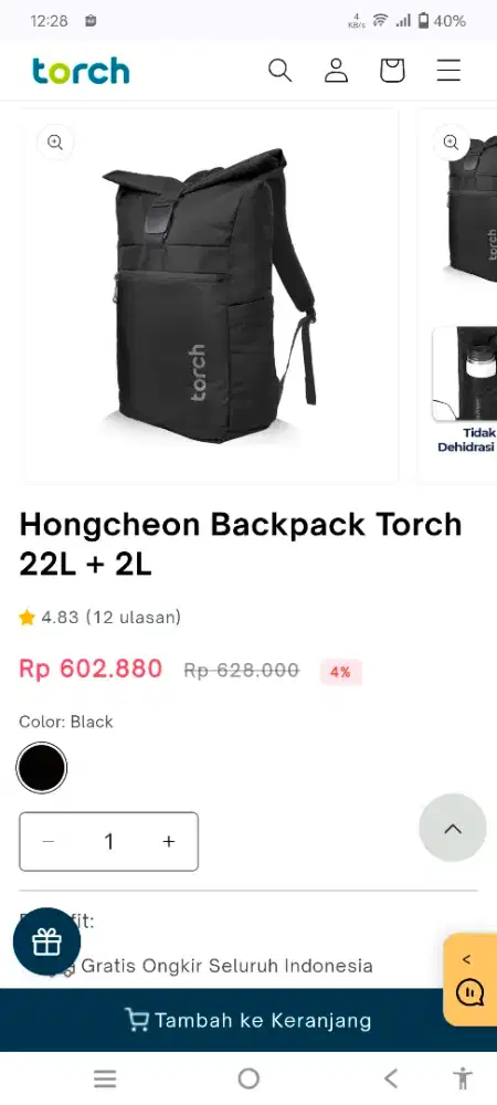 Backpack Torch Hongcheng 22L