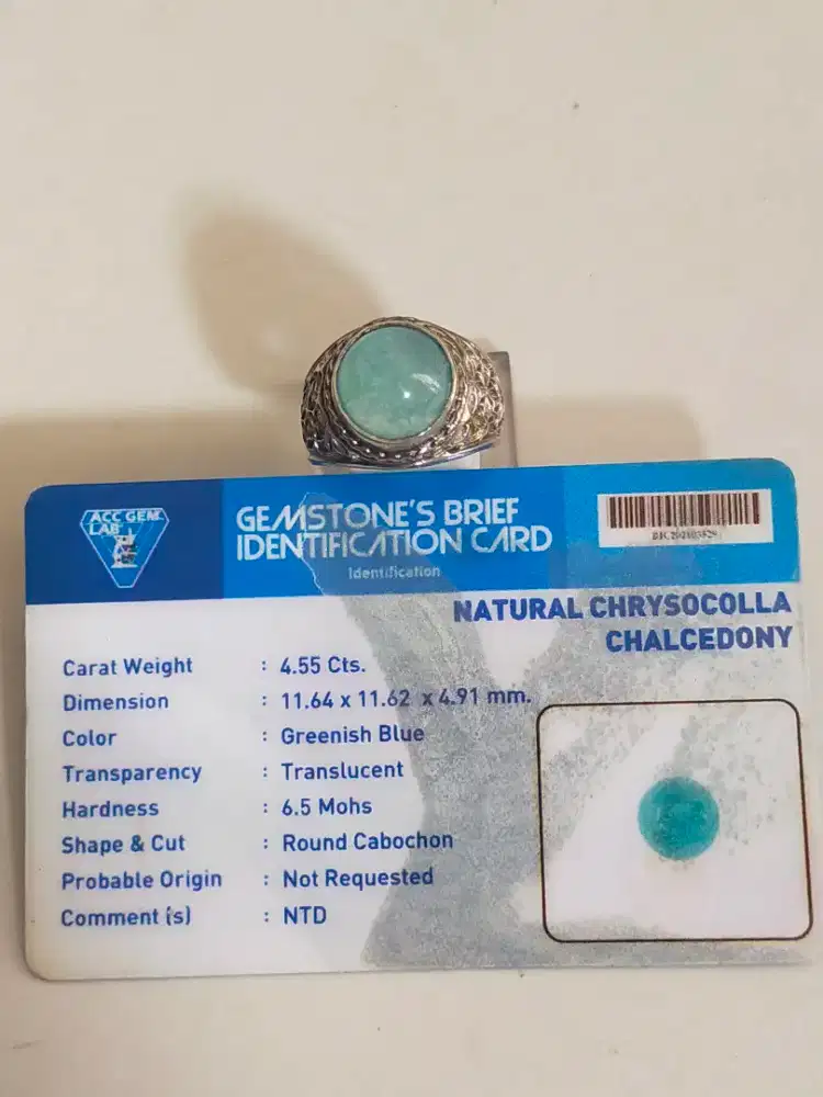 Bacan doko narural plong ring perak