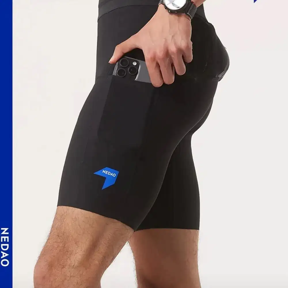 NEDAO VelocityX 1/2 Lenght Pro 7-inch Men's Running Tight Black size S