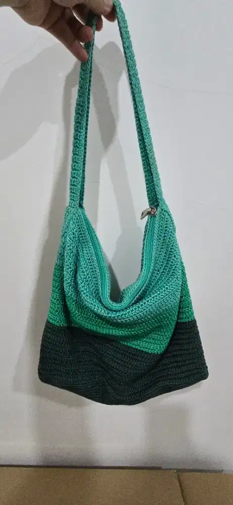 Dowa Crochet Tas wanita warnah hijau
