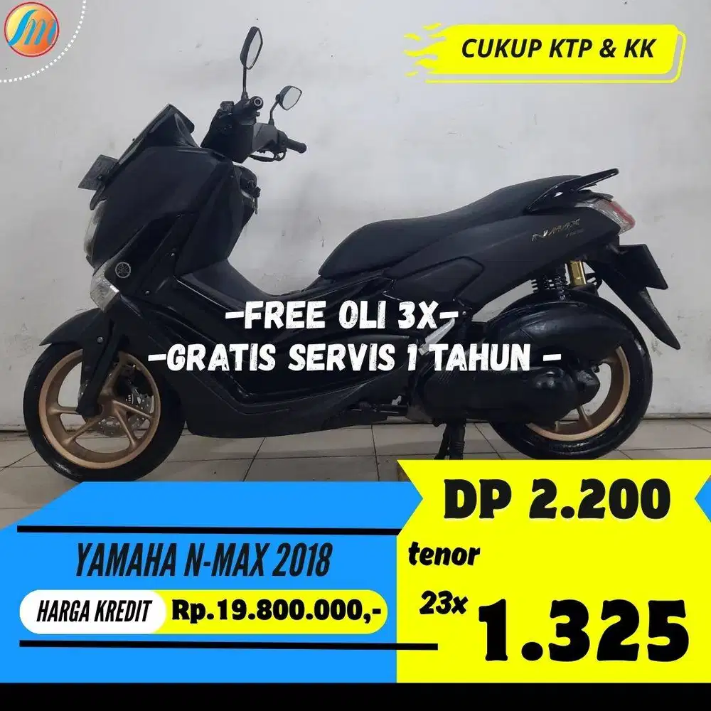 JUAL CEPAT YAMAHA N-MAX 2018 CASH/KREDIT SEKEN BERGARANSI FREE OLI