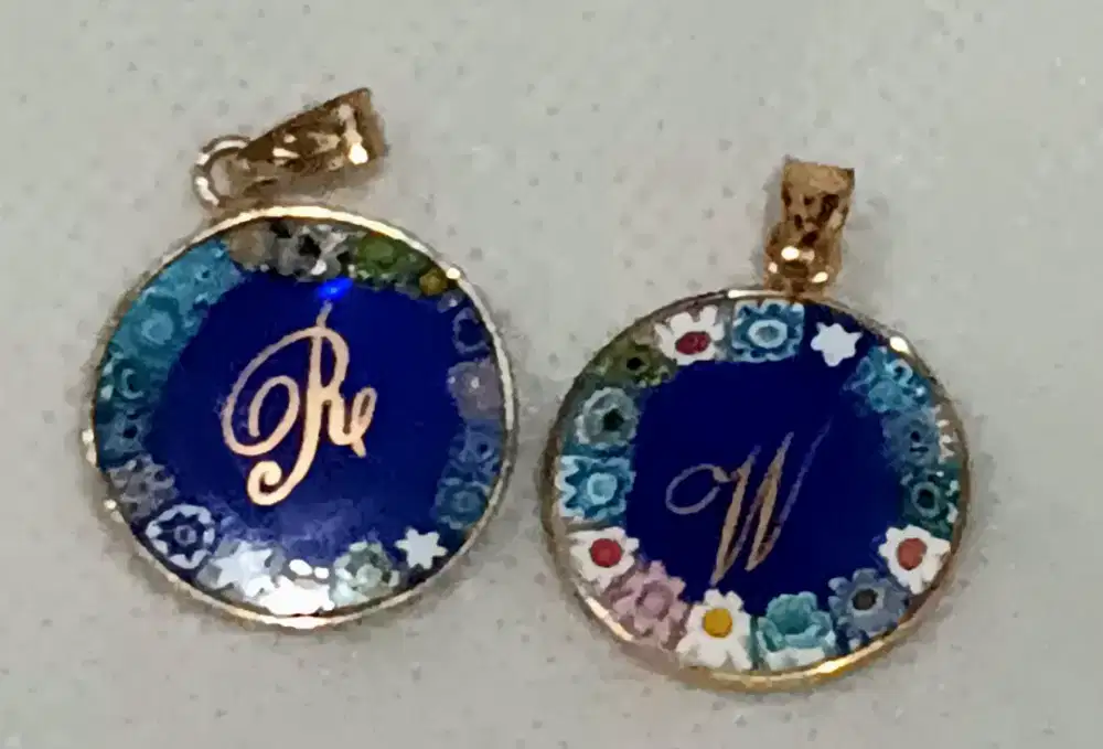 Liontin Antica Murrina Veneziana - Murano Glass Italy 24K Gold Plated