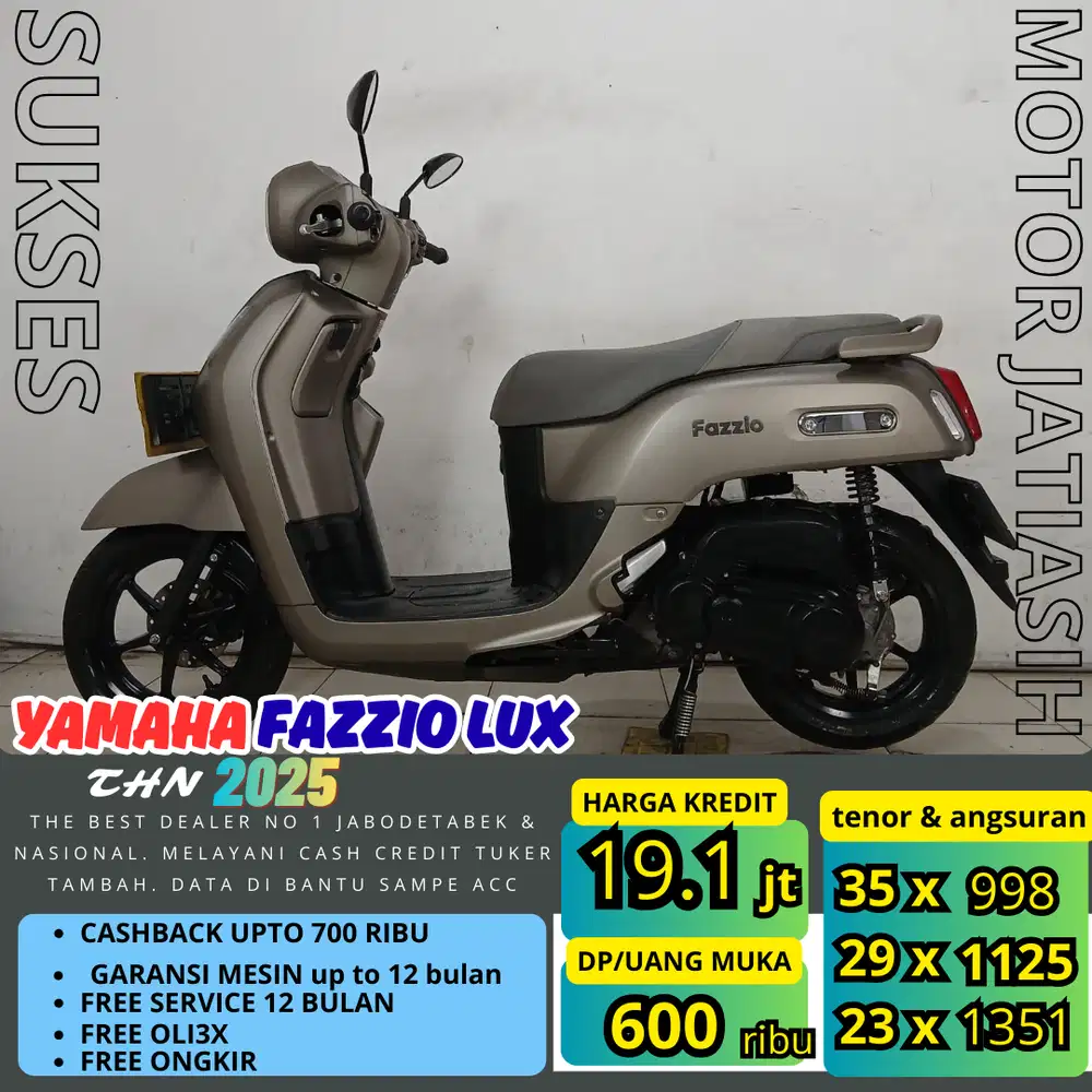 PROMO (SUKSES MOTOR) ANGSURAN TERMURAH YAMAHA FAZZIO LUX 2025