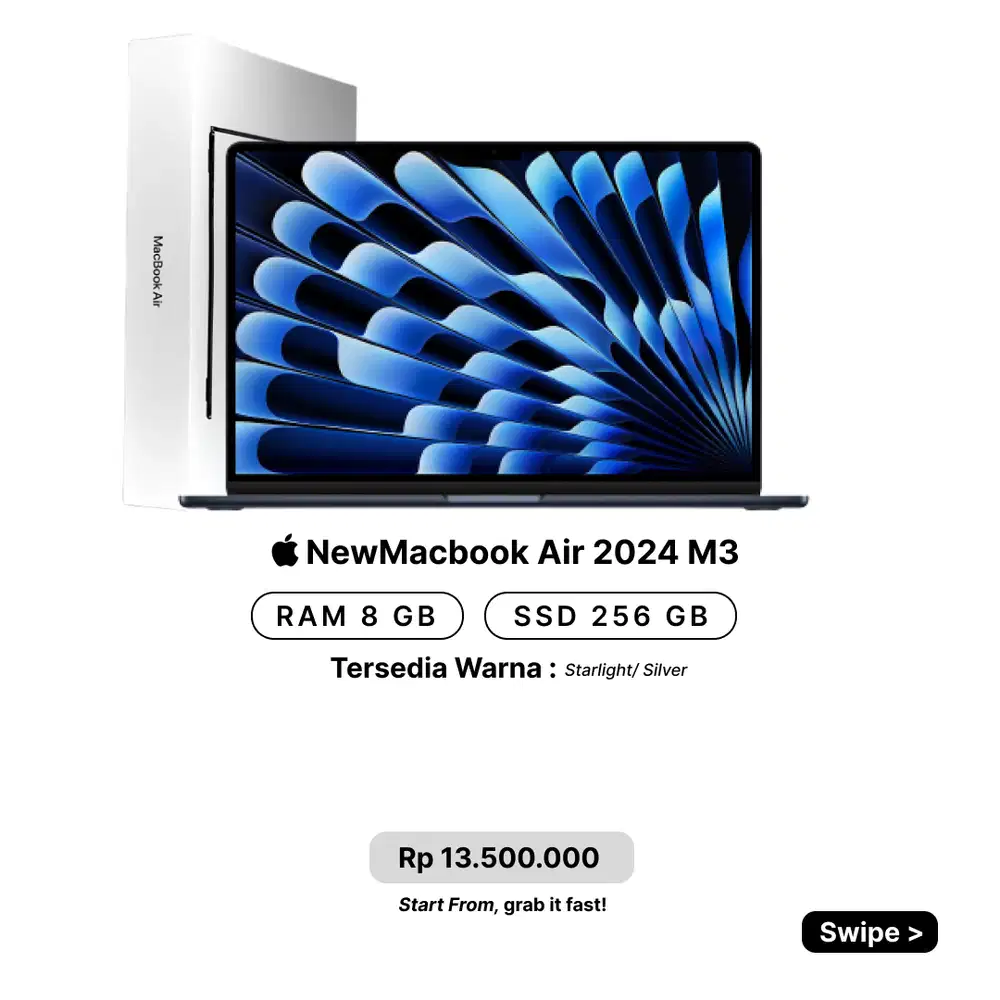 Macbook Air 2024 M2 Apple M3